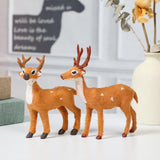 Maxbell Christmas Reindeer Figurine Gift Christmas Decoration for Yard Porch Bedroom 16CM