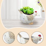 Maxbell Hen Flower Pot Plant Container Resin Figurine Display Chicken Statue Planter