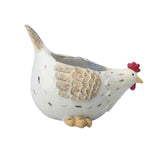 Maxbell Hen Flower Pot Plant Container Resin Figurine Display Chicken Statue Planter