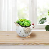 Maxbell Hen Flower Pot Plant Container Resin Figurine Display Chicken Statue Planter