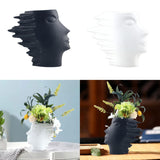 Maxbell Abstract Face Vase Modern Head Shaped Vase for Living Room Bookshelf Bedroom S