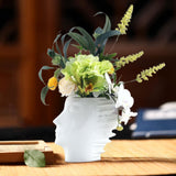 Maxbell Abstract Face Vase Modern Head Shaped Vase for Living Room Bookshelf Bedroom S