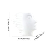 Maxbell Abstract Face Vase Modern Head Shaped Vase for Living Room Bookshelf Bedroom S
