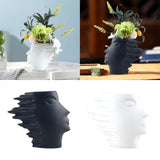 Maxbell Abstract Face Vase Modern Head Shaped Vase for Living Room Bookshelf Bedroom S