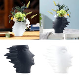 Maxbell Abstract Face Vase Modern Head Shaped Vase for Living Room Bookshelf Bedroom S