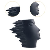 Maxbell Abstract Face Vase Modern Head Shaped Vase for Living Room Bookshelf Bedroom L