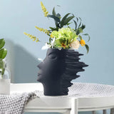 Maxbell Abstract Face Vase Modern Head Shaped Vase for Living Room Bookshelf Bedroom L