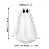 Maxbell Lighted White Cloth Ghost Halloween Decorations Cute for Holiday Lawn Porch
