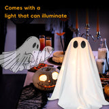 Maxbell Lighted White Cloth Ghost Halloween Decorations Cute for Holiday Lawn Porch