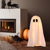Maxbell Lighted White Cloth Ghost Halloween Decorations Cute for Holiday Lawn Porch