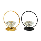 Maxbell Candle Holder Portable Metal Artwork Candle Sconce for Fireplace Porch Hotel gold