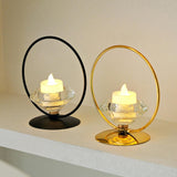Maxbell Candle Holder Portable Metal Artwork Candle Sconce for Fireplace Porch Hotel gold