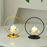 Maxbell Candle Holder Portable Metal Artwork Candle Sconce for Fireplace Porch Hotel gold