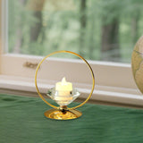 Maxbell Candle Holder Portable Metal Artwork Candle Sconce for Fireplace Porch Hotel gold