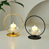 Maxbell Candle Holder Portable Metal Artwork Candle Sconce for Fireplace Porch Hotel black
