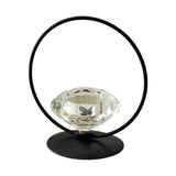 Maxbell Candle Holder Portable Metal Artwork Candle Sconce for Fireplace Porch Hotel black