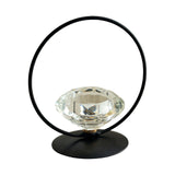 Maxbell Candle Holder Portable Metal Artwork Candle Sconce for Fireplace Porch Hotel black