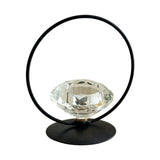 Maxbell Candle Holder Portable Metal Artwork Candle Sconce for Fireplace Porch Hotel black
