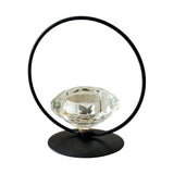 Maxbell Candle Holder Portable Metal Artwork Candle Sconce for Fireplace Porch Hotel black