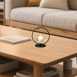 Maxbell Candle Holder Portable Metal Artwork Candle Sconce for Fireplace Porch Hotel black
