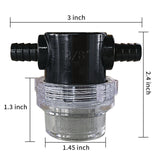 Maxbell Water Pump Strainer RV Water Pump Filter for Pressure Washer Lawn Water Pump 12mm