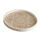 Maxbell Dining Table Bathroom Perfume Tray Counter Bar Circle Decorative Plate Decor White