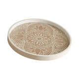 Maxbell Dining Table Bathroom Perfume Tray Counter Bar Circle Decorative Plate Decor White