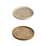 Maxbell Dining Table Bathroom Perfume Tray Counter Bar Circle Decorative Plate Decor White