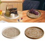 Maxbell Dining Table Bathroom Perfume Tray Counter Bar Circle Decorative Plate Decor White