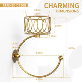 Maxbell Hand Towel Holder Bag Rustic Bath Towel Ring for Home Decor Outdoor Washroom