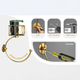 Maxbell Hand Towel Holder Bag Rustic Bath Towel Ring for Home Decor Outdoor Washroom