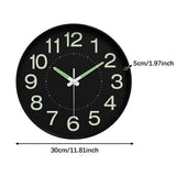 Maxbell Glow in The Dark Clock Decorative Hanging Clock for Office Dining Room Decor Style A