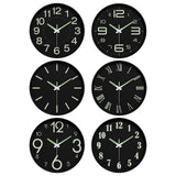 Maxbell Glow in The Dark Clock Decorative Hanging Clock for Office Dining Room Decor Style A