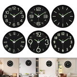 Maxbell Glow in The Dark Clock Decorative Hanging Clock for Office Dining Room Decor Style A