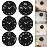 Maxbell Glow in The Dark Clock Decorative Hanging Clock for Office Dining Room Decor Style A