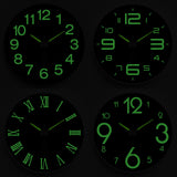 Maxbell Glow in The Dark Clock Decorative Hanging Clock for Office Dining Room Decor Style A