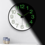 Maxbell Glow in The Dark Clock Decorative Hanging Clock for Office Dining Room Decor Style A