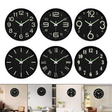 Maxbell Glow in The Dark Wall Clock 25cm Timepiece for Office Living Room Home Decor Style A