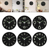 Maxbell Glow in The Dark Wall Clock 25cm Timepiece for Office Living Room Home Decor Style A