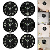 Maxbell Glow in The Dark Wall Clock 25cm Timepiece for Office Living Room Home Decor Style A