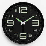 Maxbell Glow in The Dark Wall Clock 25cm Timepiece for Office Living Room Home Decor Style B