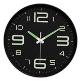 Maxbell Glow in The Dark Wall Clock 25cm Timepiece for Office Living Room Home Decor Style B