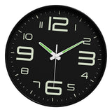 Maxbell Glow in The Dark Wall Clock 25cm Timepiece for Office Living Room Home Decor Style B