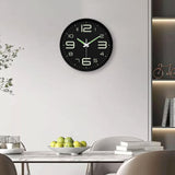 Maxbell Glow in The Dark Wall Clock 25cm Timepiece for Office Living Room Home Decor Style B