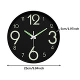 Maxbell Glow in The Dark Wall Clock 25cm Timepiece for Office Living Room Home Decor Style C
