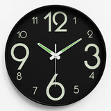 Maxbell Glow in The Dark Wall Clock 25cm Timepiece for Office Living Room Home Decor Style C
