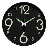 Maxbell Glow in The Dark Wall Clock 25cm Timepiece for Office Living Room Home Decor Style C