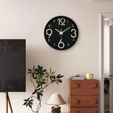 Maxbell Glow in The Dark Wall Clock 25cm Timepiece for Office Living Room Home Decor Style C