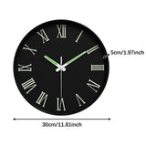 Maxbell Glow in The Dark Clock Decorative Hanging Clock for Office Dining Room Decor Style D