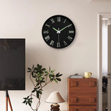 Maxbell Glow in The Dark Clock Decorative Hanging Clock for Office Dining Room Decor Style D
